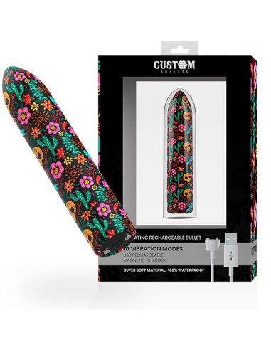 Bala Vibradora Recargable Floral