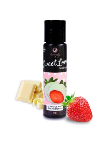 Lubricante Comestible Chocolate Blanco y Fresa 60 ml