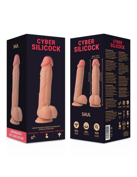 Dildo Realistico Saul De Silicona Liquida 21 cm