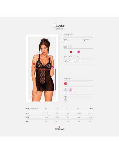 Picardías y Tanga Negro Lucita