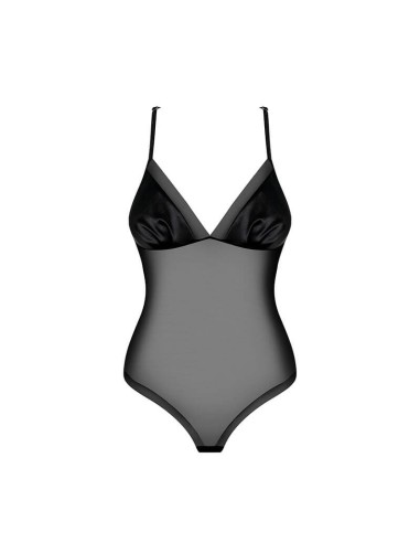 Body De Malla Transparente Negro Alifini