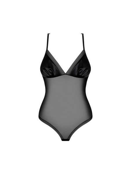 Body De Malla Transparente Negro Alifini