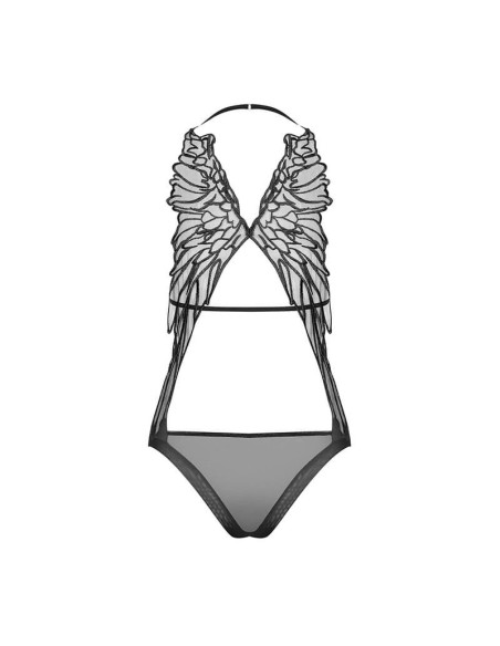 Body De Malla Transparente Negro Alifini