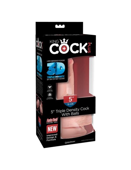 Pene Realístico Triple Densidad 13 cm King Cock
