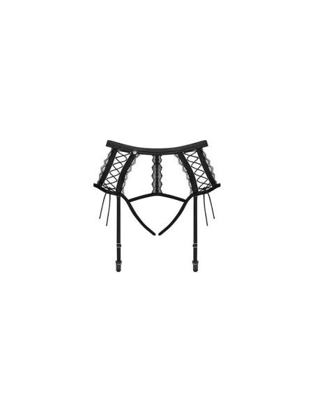 Liguero y Tanga Negro Bravelle