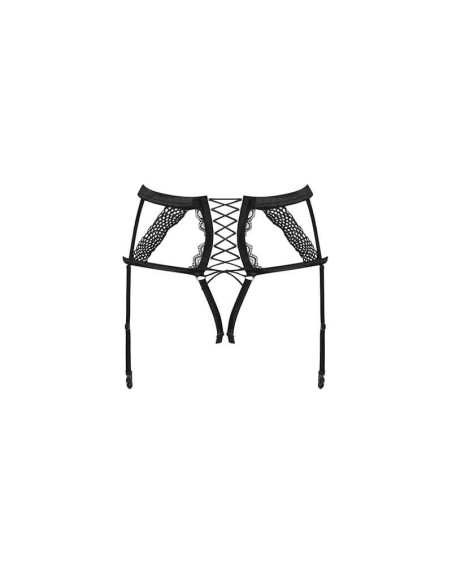 Liguero y Tanga Negro Bravelle