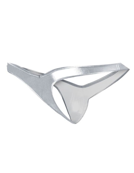 Tanga Hombre con Push Up Plateado