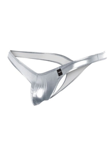 Tanga Hombre con Push Up Plateado