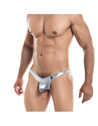 Tanga Hombre con Push Up Plateado