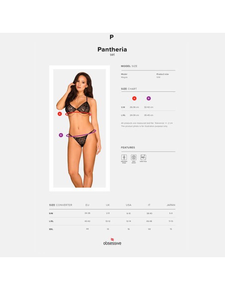 Conjunto De Malla Negra Pantheria