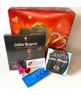 Kit Tanga y Cubrepezones comestibles Fresa Mujer