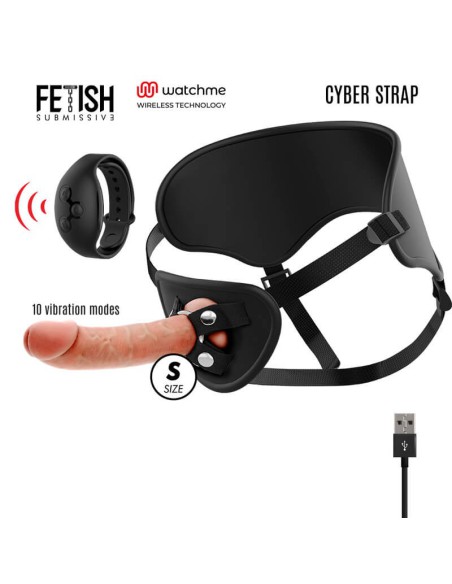 Arnes Vibrador Con Dildo 17.5 cm Cyber Strap