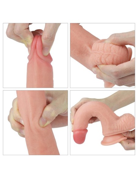 Consolador Con Ventosa Doble Densidad 20,5 cm