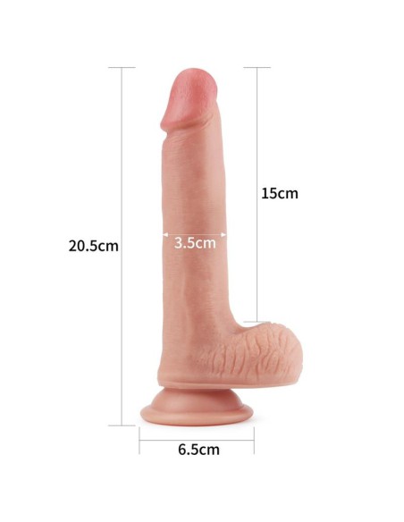 Consolador Con Ventosa Doble Densidad 20,5 cm