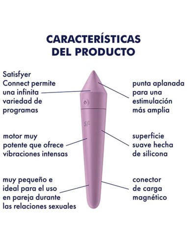 Bala Vibradora Ultra Power Bullet 8 Con App Satisfyer 14 cm