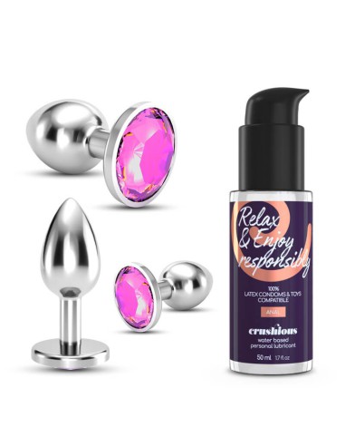Kit Joya Anal Rosa con Lubricante