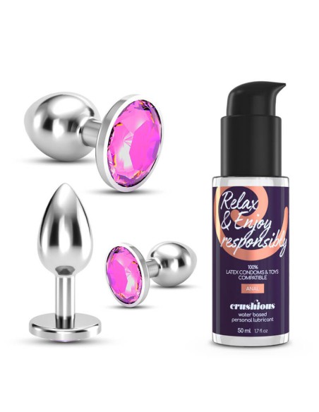Kit Joya Anal Rosa con Lubricante