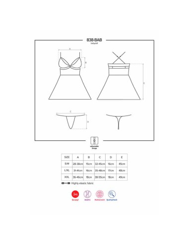 Picardias De Encaje y Tanga 838-BAB