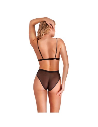 Body Con Encaje Floral Negro