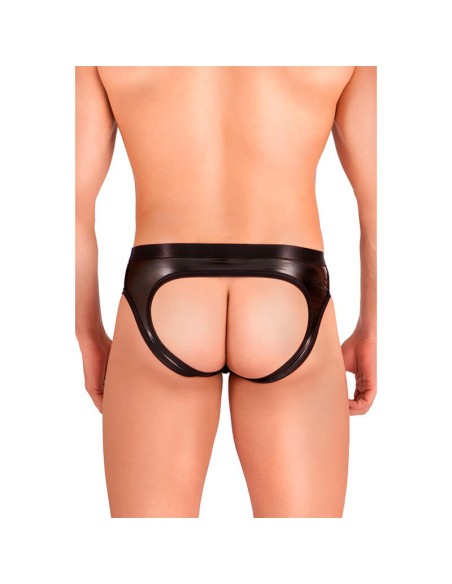 Slip Hombre Cuero Negro Talla Única