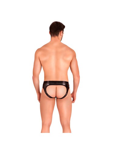 Slip Hombre Cuero Negro Talla Única