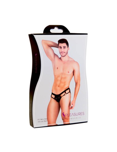 Slip Hombre Cuero Negro Talla Única