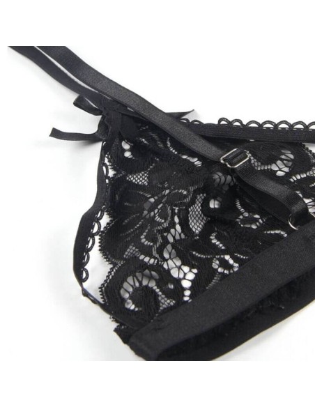 Conjunto Con Liguero Negro