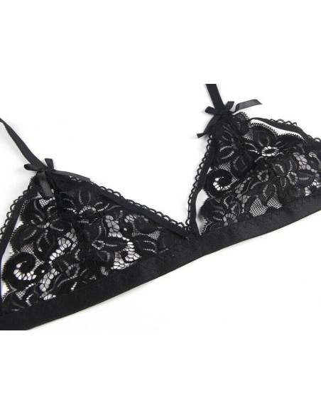 Conjunto Con Liguero Negro