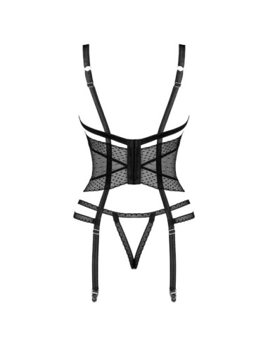 Corset Negro De Malla Translúcida Lanelia