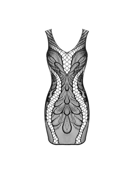 Vestido De Malla Negro D608