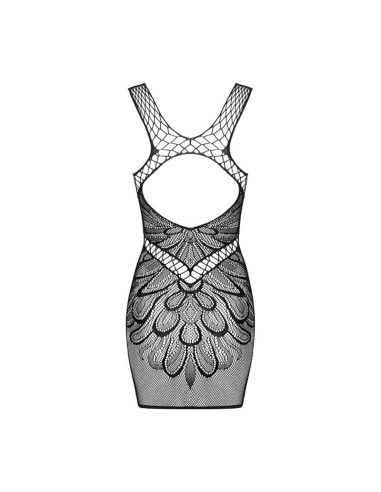 Vestido De Malla Negro D608