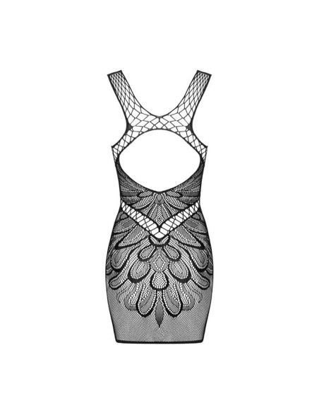 Vestido De Malla Negro D608