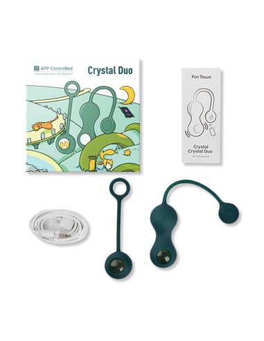 Bolas Kegel Crystal Duo verde