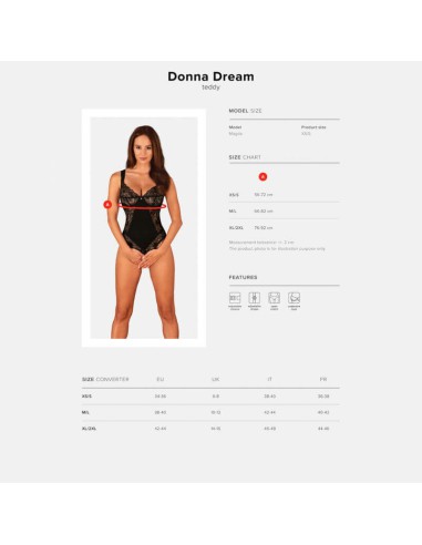 Body Encaje Con Entrepierna Abierta Donna Dream