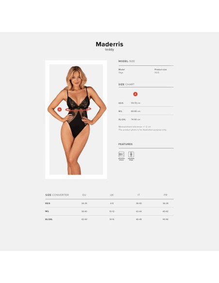 Body De Encaje Negro Maderris