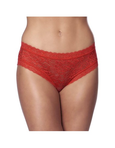 Cullote Rojo Con Patrón Floral Talla Única