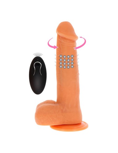 Pene Vibrador Con Bolas Giratorias 21 cm