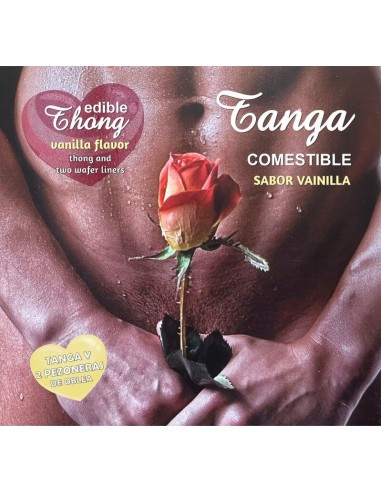 Lenceria Comestible Hombre de Oblea Vainilla - Tanga y Pezoneras