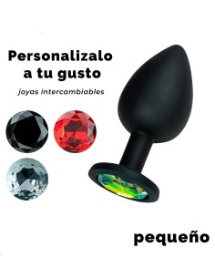 Plug Anal Pequeño con 4 Joyas Intercambiables