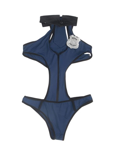 Disfraz Body Policia Sexy Azul