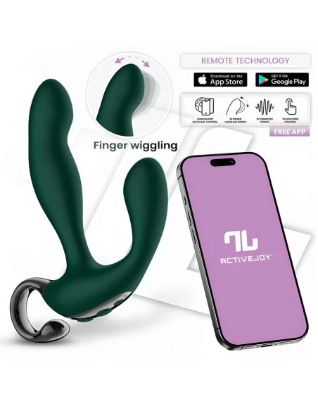 Masajeador Prostatico Con Finger Wiggling Greeny