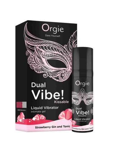 Vibrador Gel Dual Vibe! Strawberry Gin and Tonic orgie