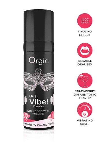 Vibrador Gel Dual Vibe! Strawberry Gin and Tonic orgie
