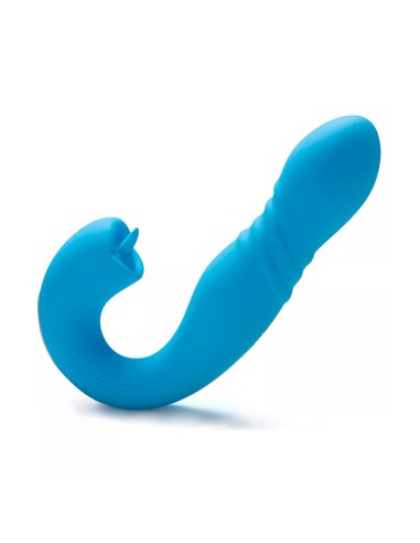 Vibrador doble joi thrust 2 azul claro