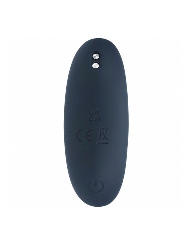 Detalle de la base curva y el punto de control del plug anal vibrador Classic Medium