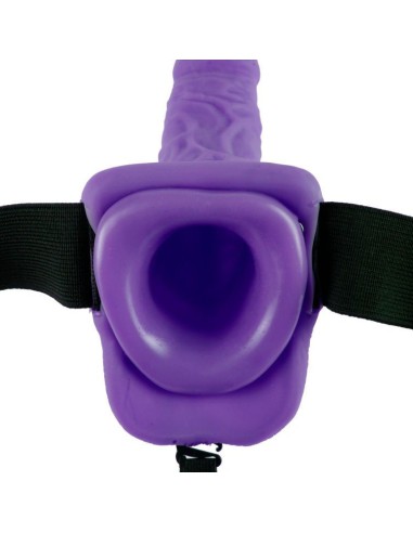 PENE REALÍSTICO VIBRADOR CON ARNÉS 19 CM MORADO