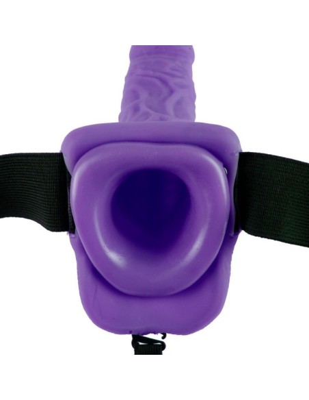 PENE REALÍSTICO VIBRADOR CON ARNÉS 19 CM MORADO
