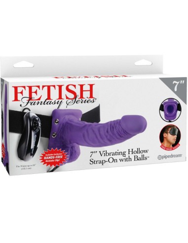 PENE REALÍSTICO VIBRADOR CON ARNÉS 19 CM MORADO