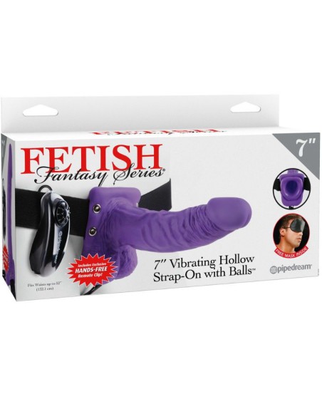 PENE REALÍSTICO VIBRADOR CON ARNÉS 19 CM MORADO