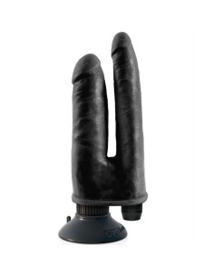 KING COCK PENE DOBLE CON VIBRADOR NEGRO